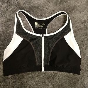 Xersion Zip Closure Sports Bra Size Large